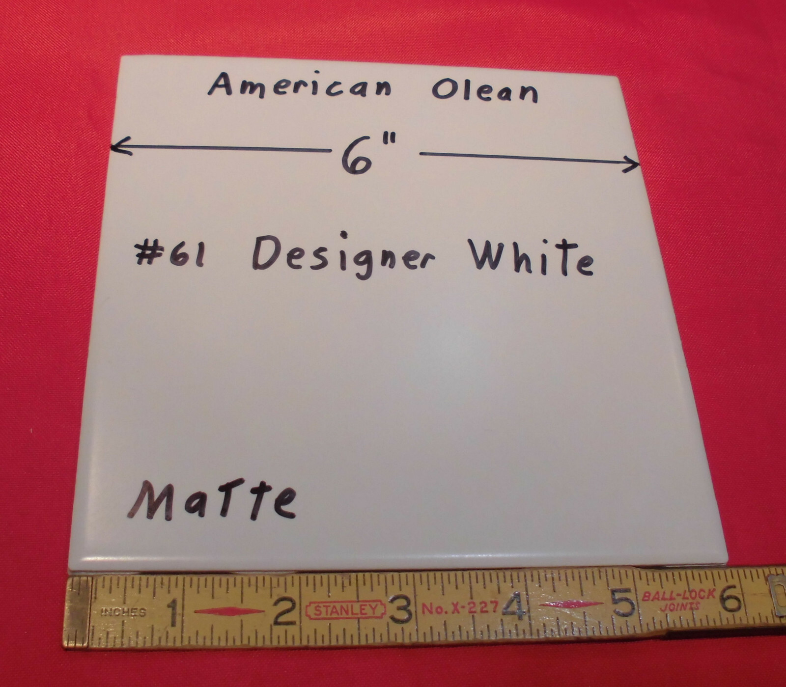*Designer White* Matte Ceramic Floor & Wall Tile, by American Olean; New Mint gallery
