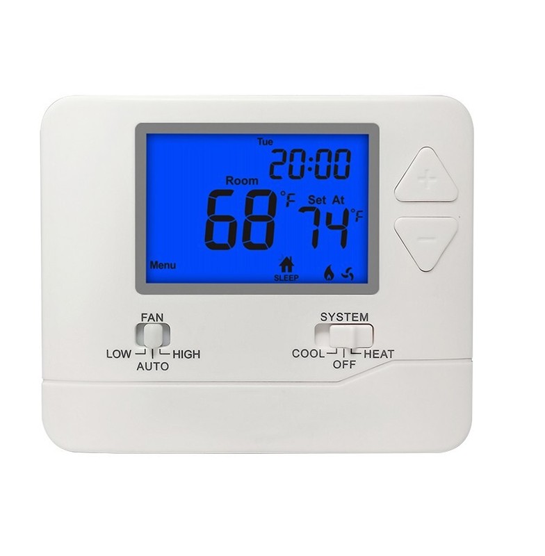 Programmable Wireless Thermostat 2Heat 2Cool Room Temperature Calibration Adjust gallery