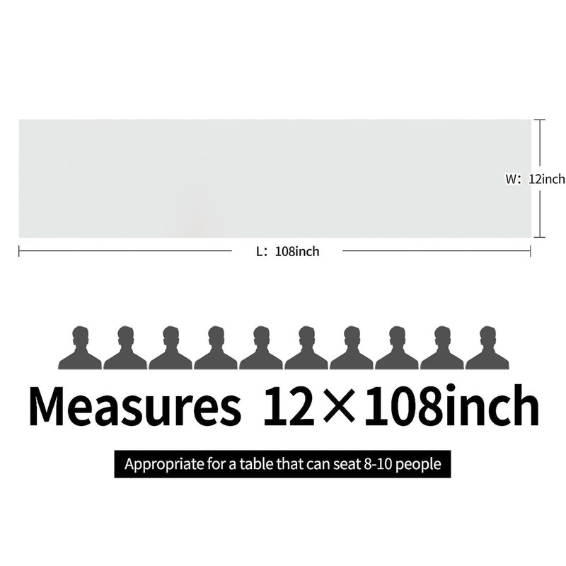 Silver Satin Table Runner 12x108 Inch Wedding Banquet Decoration 5 PCS gallery