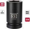 1 Inch Drive Deep Impact Socket CR MO 33Mm 6 Point Radius Corner Design Chamfere gallery