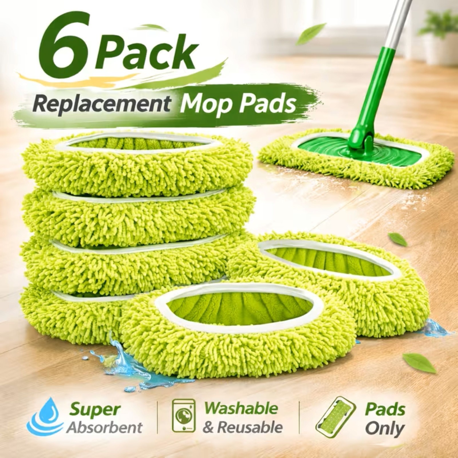 Microfiber Reusable Mop Cover Set of 6 Washable Mop Cover resuable swiffer cover gallery