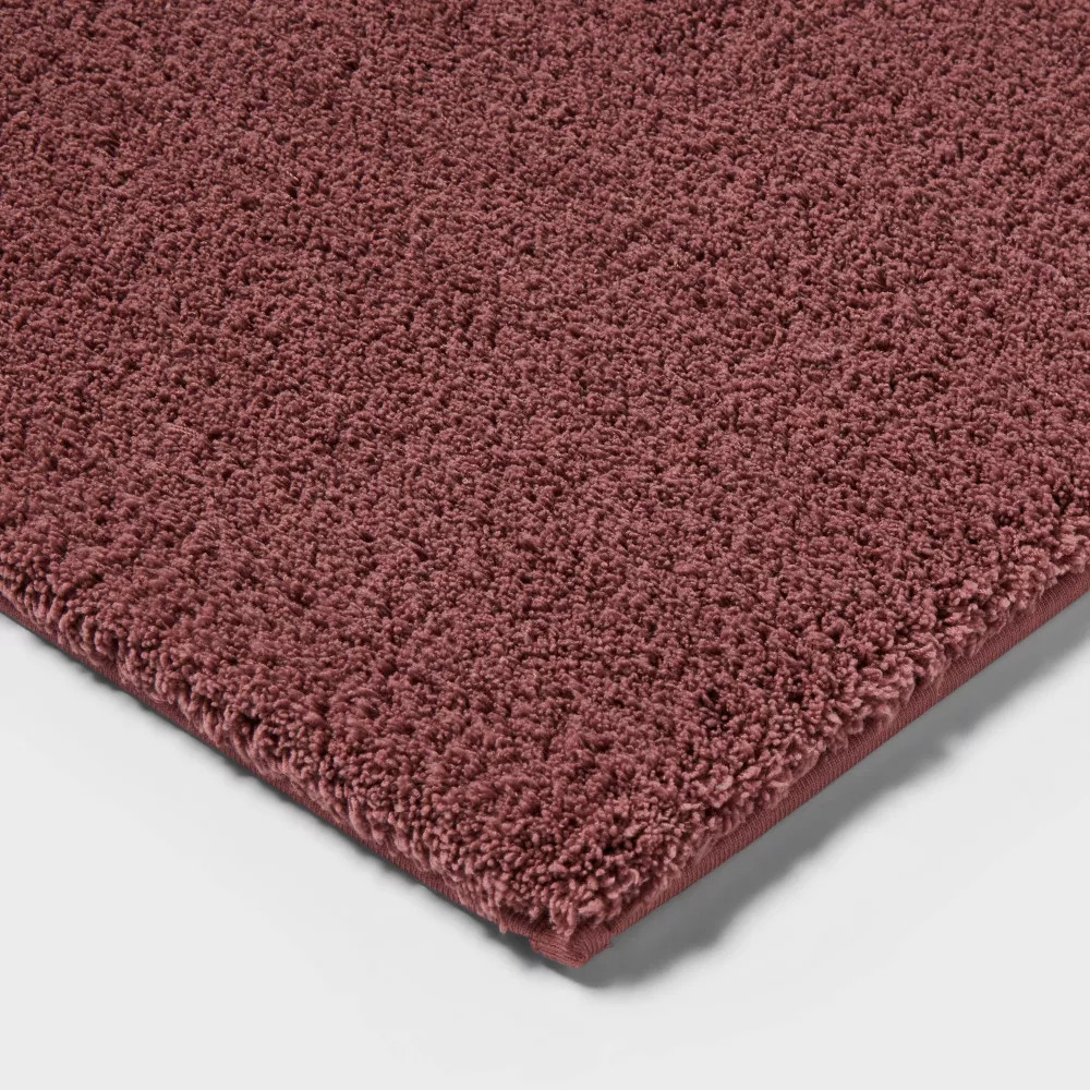 24"x60" Spa Plush Bath Rug Dark Mauve - Threshold gallery