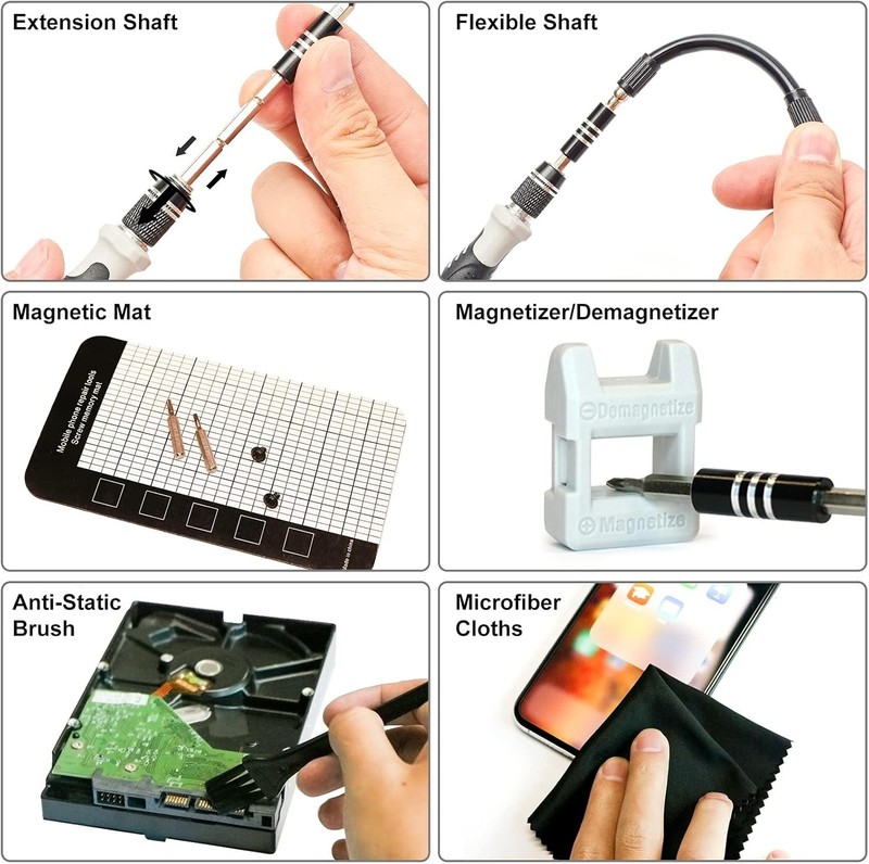 124pcs Precision Screwdriver Set Electronics Tool Kit 101 Bits Laptop iPhone US gallery