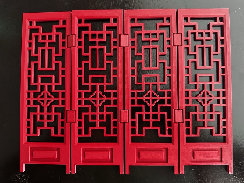 1:6 Scale Miniature Folding Screen – Chinese-Style Dollhouse Decor Room Divider gallery