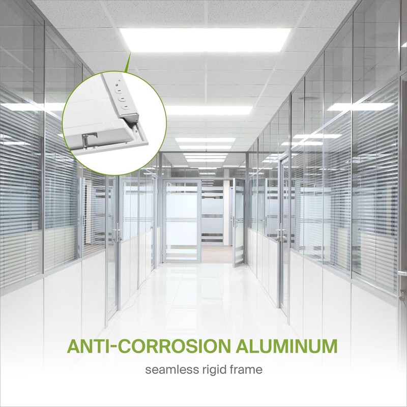 ASD 2 Pack 2x4 LED Flat Panel Light - 40W UL DLC | 5160LM 4000K 2 Pack, White gallery