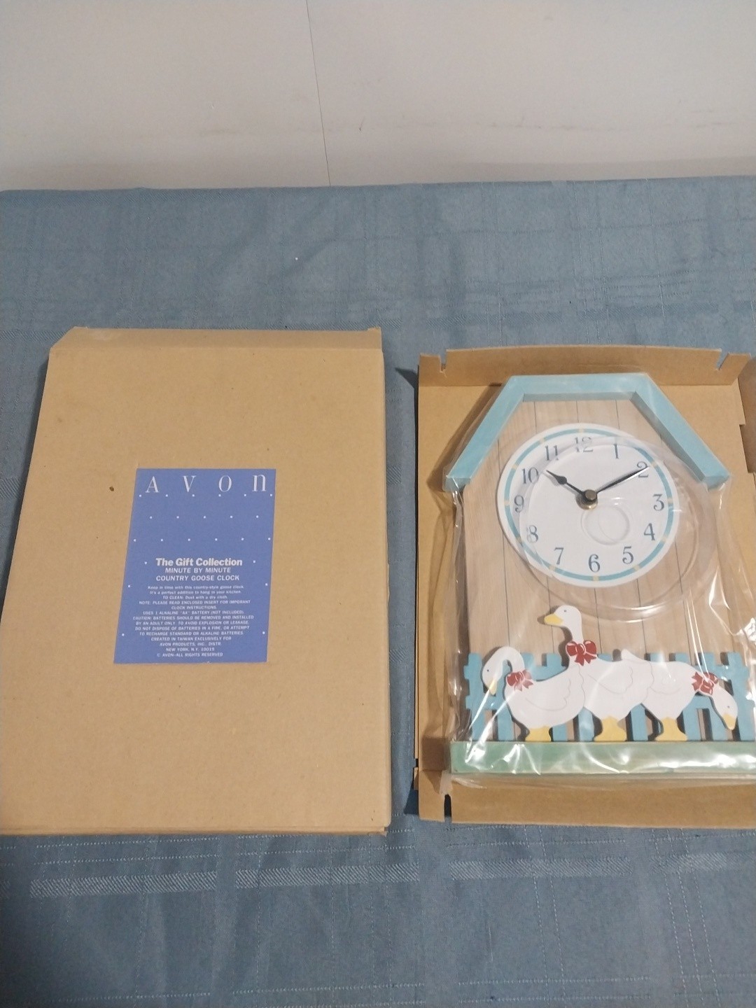 New Vintage Avon The Gift Collection Country Goose Minute By Minute Clock New gallery