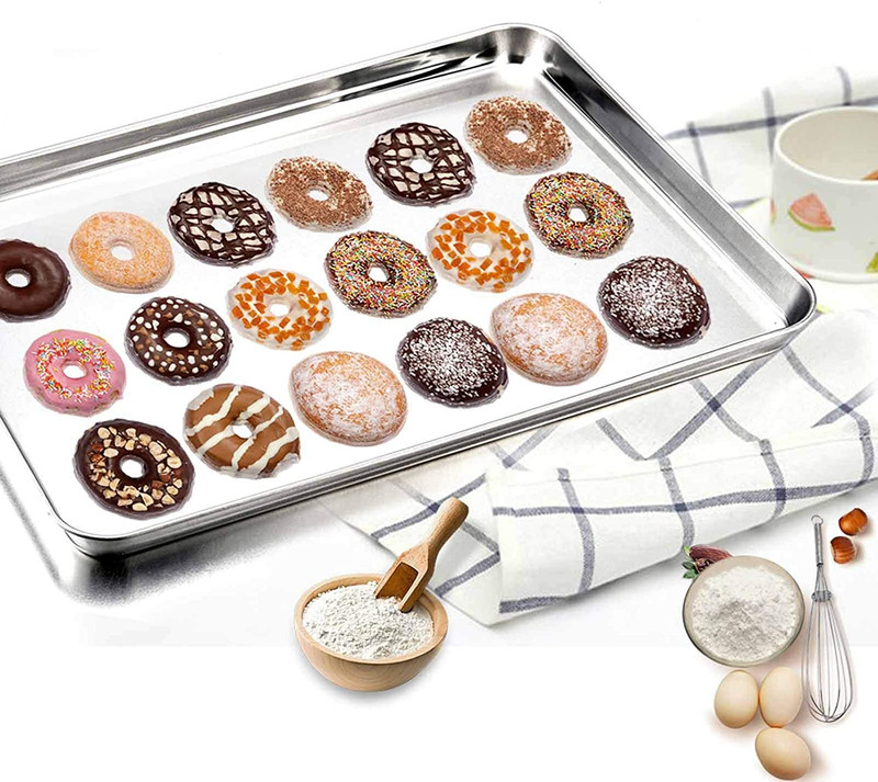 Baking Sheet with Rack Set, Stainless Steel Baking Pan Tray Cookie Shee gallery