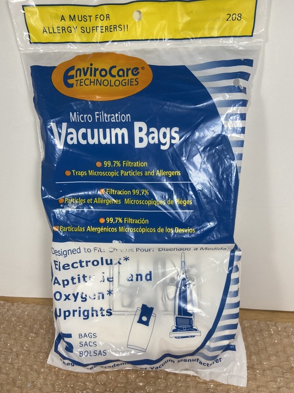 Enviro Care Technologies Micro Filtration Vacuum Bags Set of 5 Sealed #208 gallery