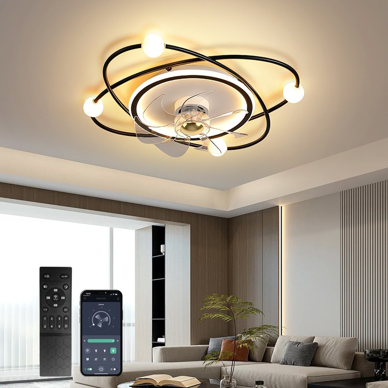 Flush Mount Ceiling Fan with Light Interior Light Remote Control Ceiling Fan gallery