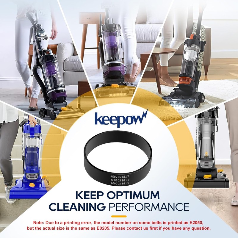 2 Pack KEEPOW E0205 Vacuum Belt Replacement for Eureka Power Speed Series Vacuum gallery