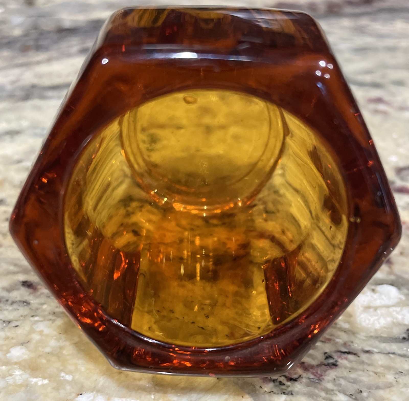 FACETED MOSER AMBER SHOT GLASS HIGH QUALITY Looks Unused 2”T Mult Avail gallery