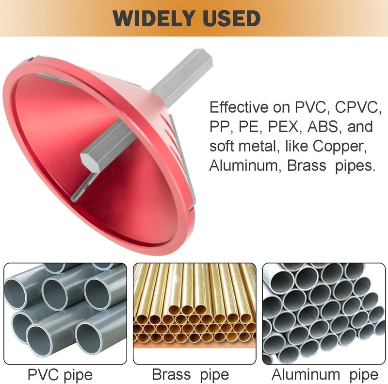 2 in 1 Inner-Outer PVC Deburring Tool PVC Chamfer Tool for PVC, CPVC, ABS, PP,PE gallery