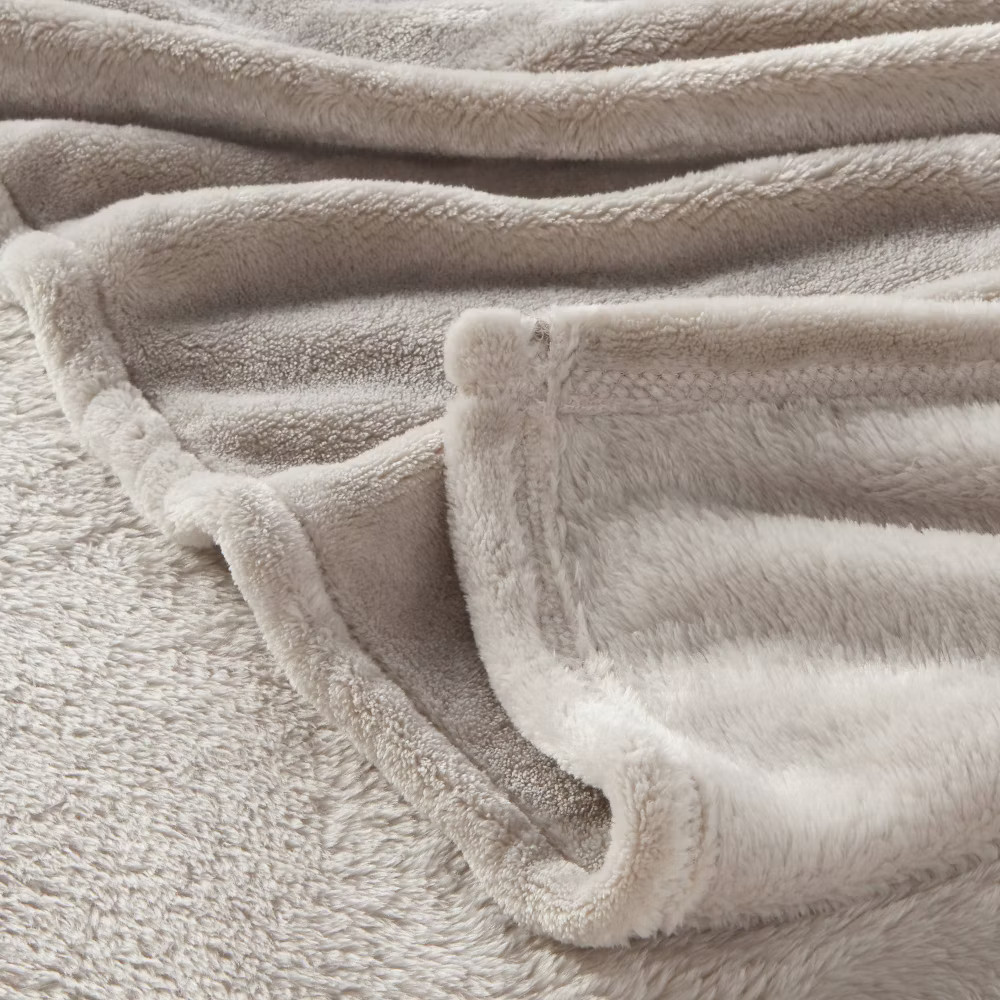 Threshold Microplush Throw Blanket Oversized 92x90, Gray, Full/Queen gallery