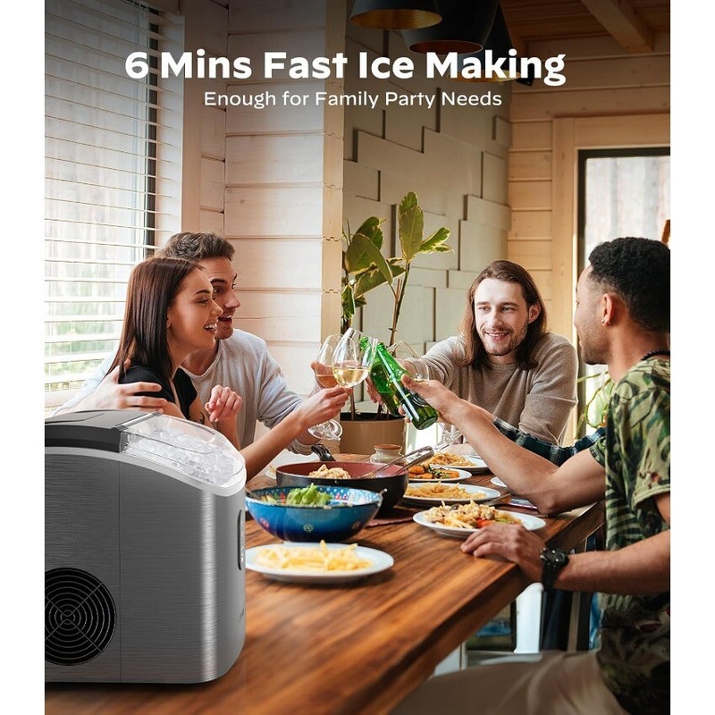 Nugget Ice Maker Countertop, Silonn Chewable Pellet Ice Machine , 33lbs/24H gallery