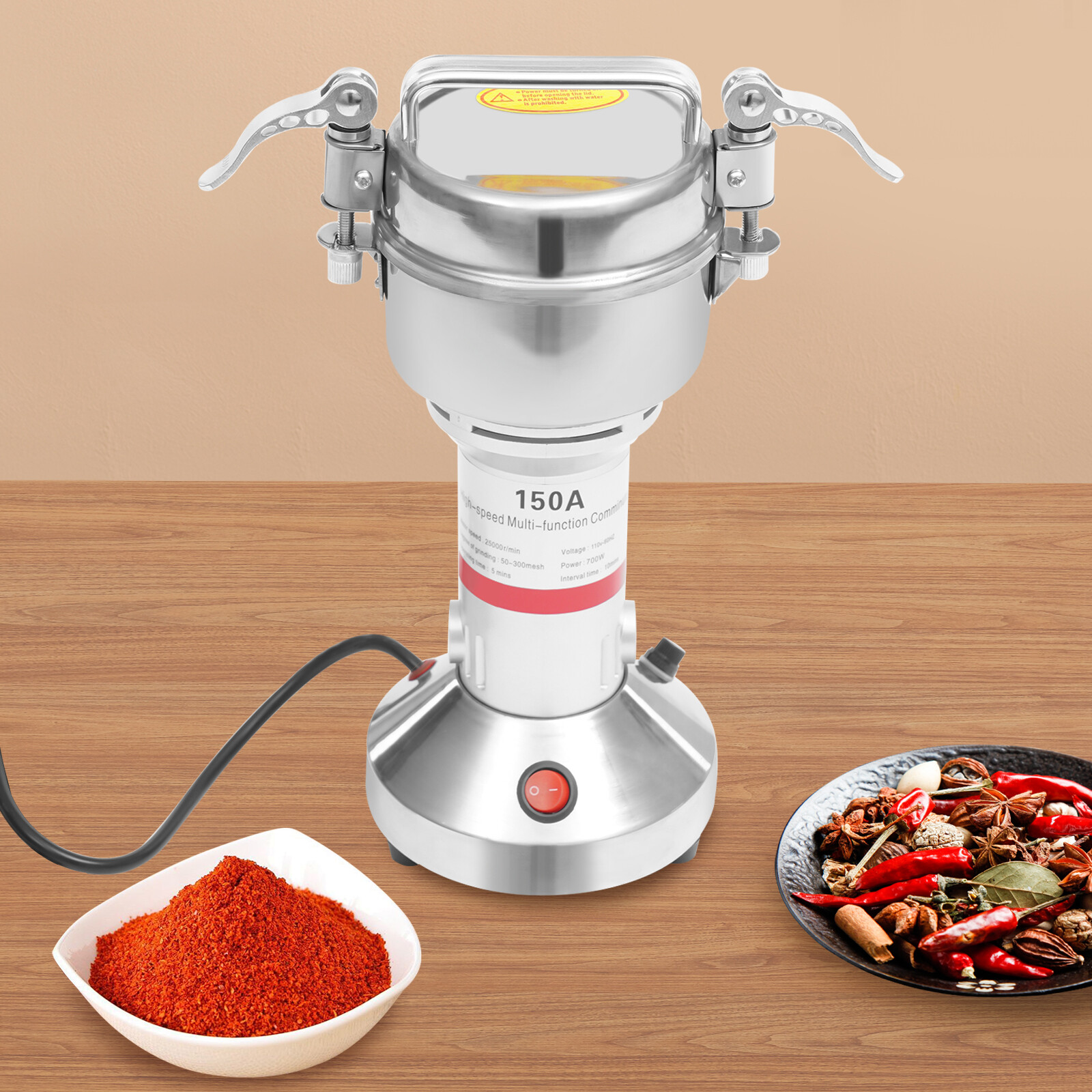 150g Commercial Spice Grinder 850W Electric Grain Mill Grinder Tool 28000r/min gallery
