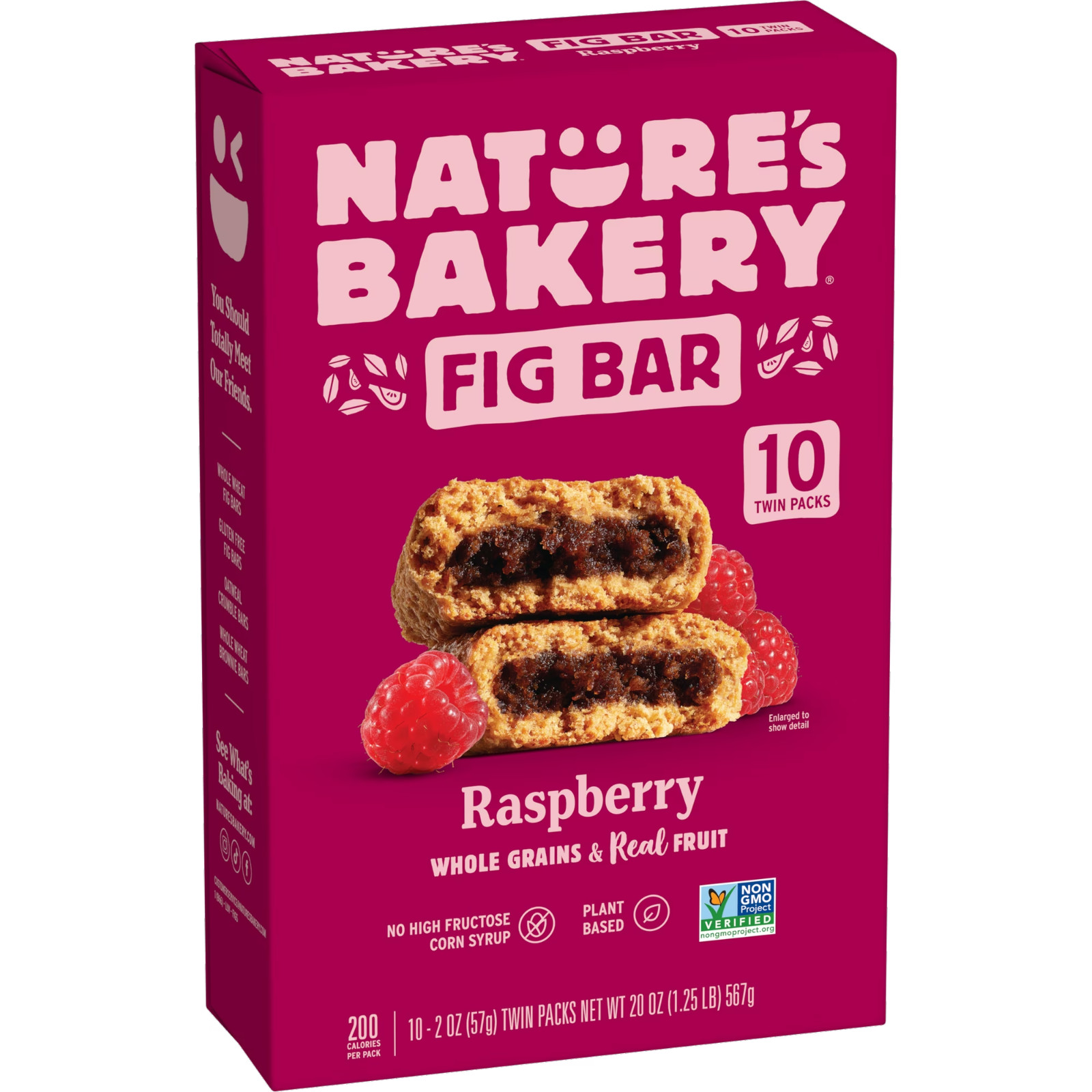 Nature's Bakery Raspberry Fig Bars Snack, 10 Pack, 2 oz Each, Box gallery