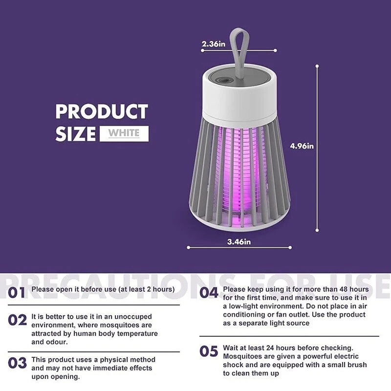 Wireless Mosquito Trap Killer Lamp Electric Trap Ideal Bug Zapper Rechargeable gallery