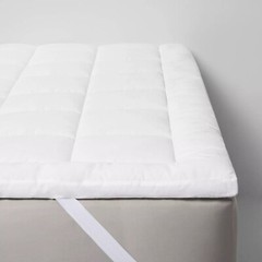 Made by Design Machine Washable Cotton Blend Firm Quilted Mattress Pad – Twin
