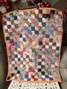 Handmade Baby Quilt Blanket Crib Throw 31x41 inch Artisan Linen Peach Reverse gallery
