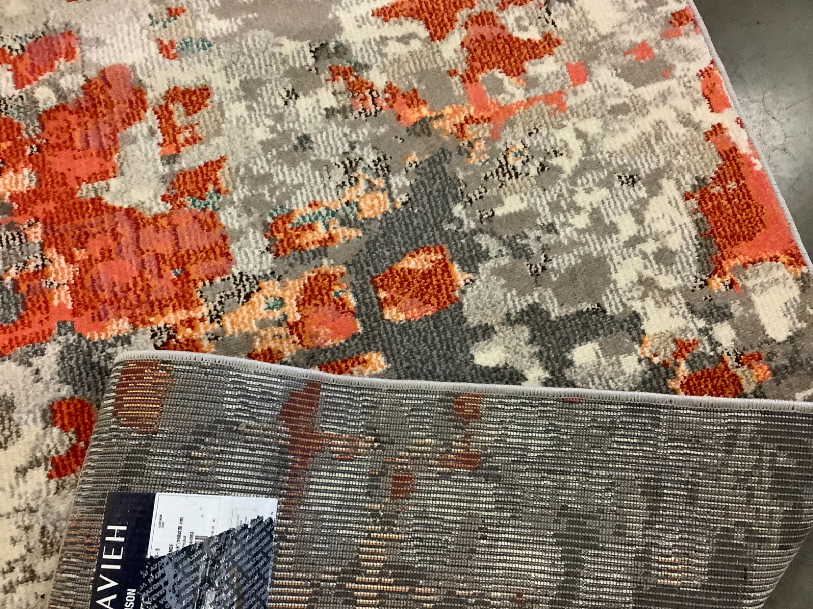 GREY / ORANGE 5'-3" x 7'-6" Back Stain Rug, Reduced Price 1172669449 MAD425H-5 gallery