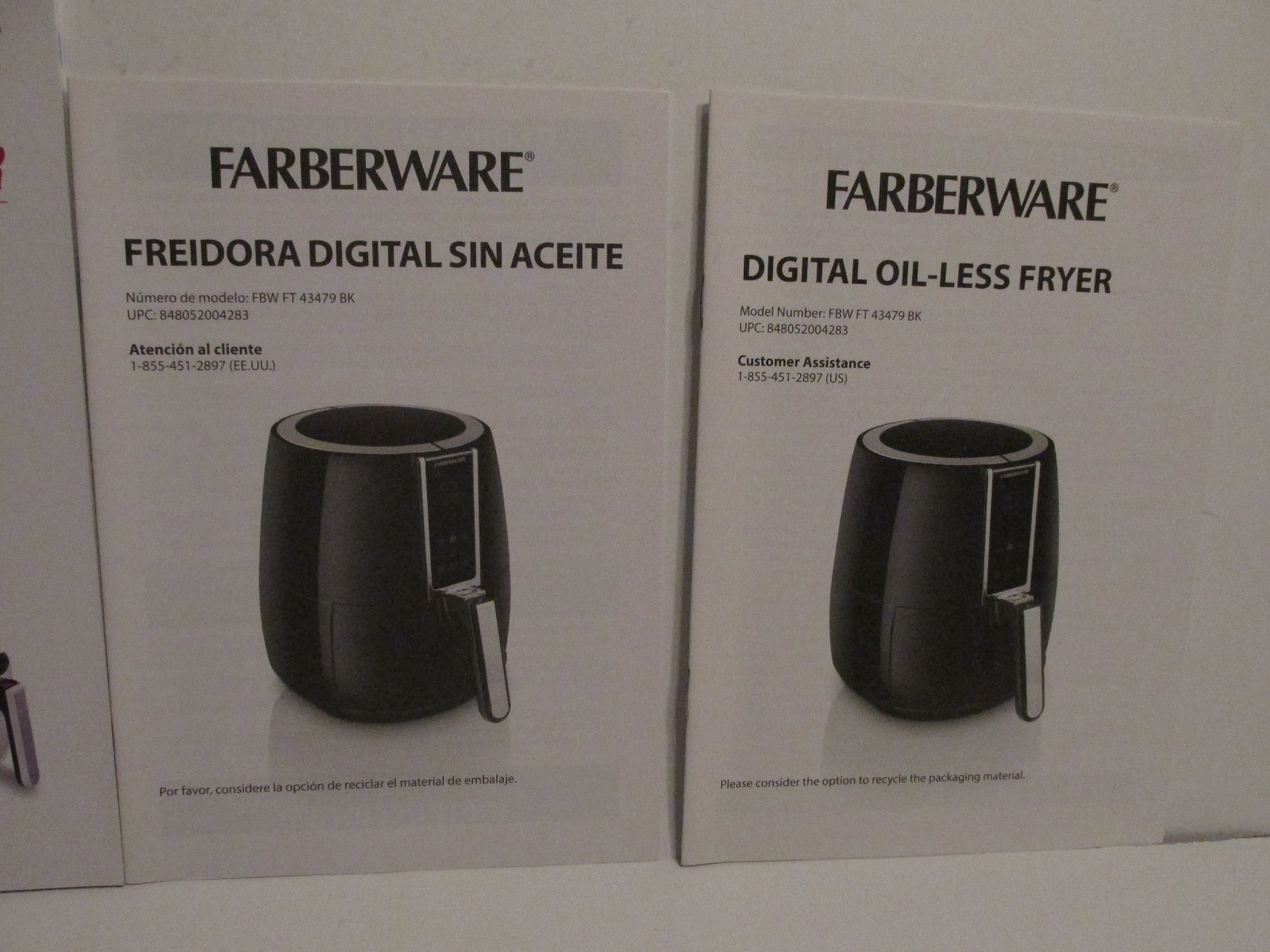 FARBERWARE MODEL FBW FT 42479 BK DIGITAL OIL LESS AIR FRYER INSTRUCTION MANUAL gallery