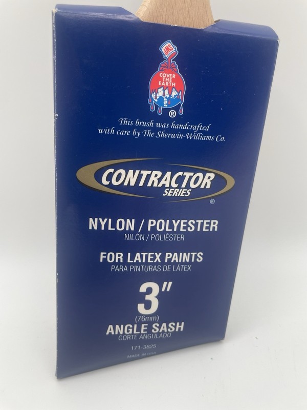 Sherwin-Williams Contractor series 3" Nylon/Polyester Angle LATEX Paint Brush gallery