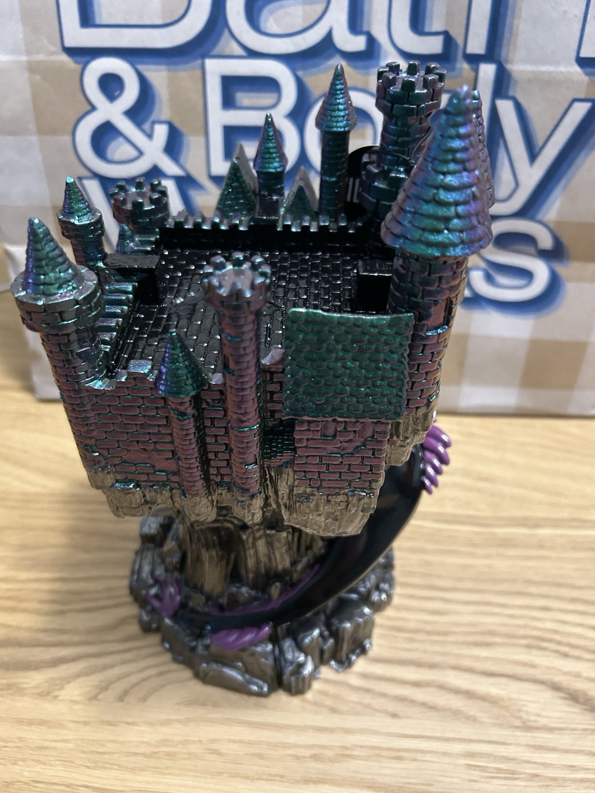 Bath & Body Works Disney Villain Maleficent Dragon Castle Pedestal Candle Holder gallery