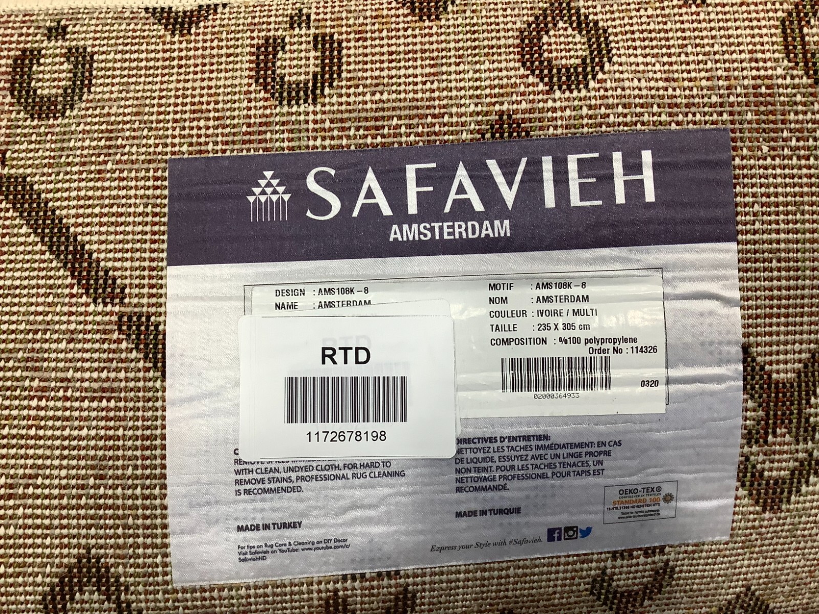 IVORY / MULTI 8'-0" x 10'-0" Flaw in Rug, Reduced Price 1172678198 AMS108K-8 gallery