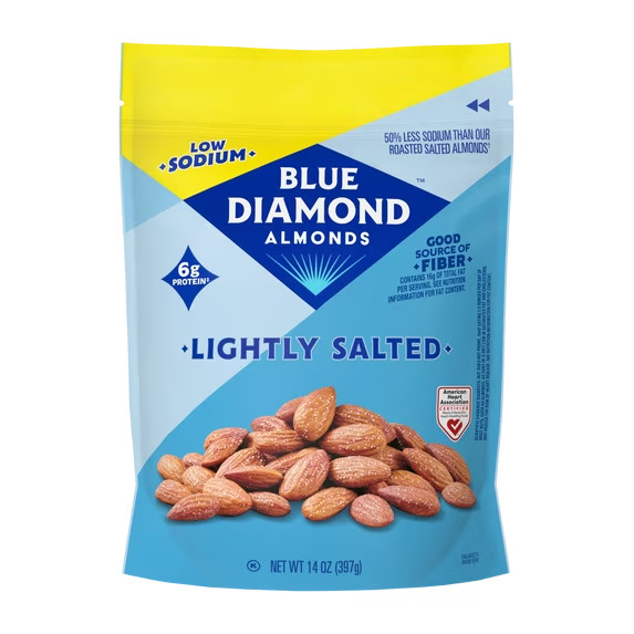 Blue Diamond Almonds, Lightly Salted Low Sodium Snack Nuts For Gluten Free Snack gallery