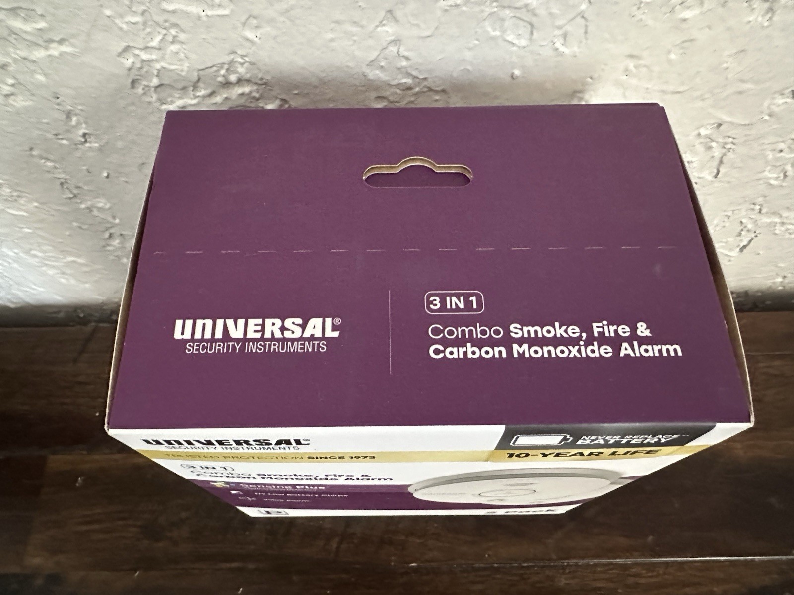 2PC Universal Security 10-Year Battery Comb. Smoke Fire Carbon Monoxide Detector gallery