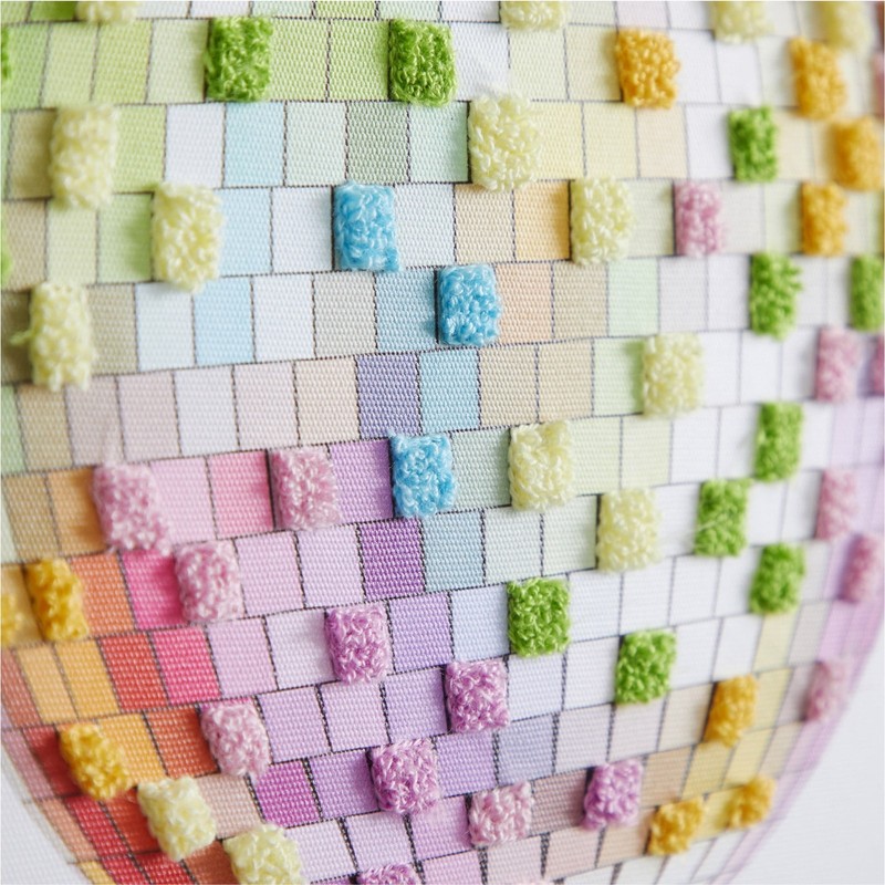 Mainstays Multicolor Textured Disco Framed Wall Art, 10" L x 10" W gallery