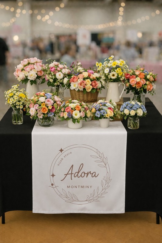 Personalized Tablecloth Runner with Logo for Trade Shows, Business Vendors gallery