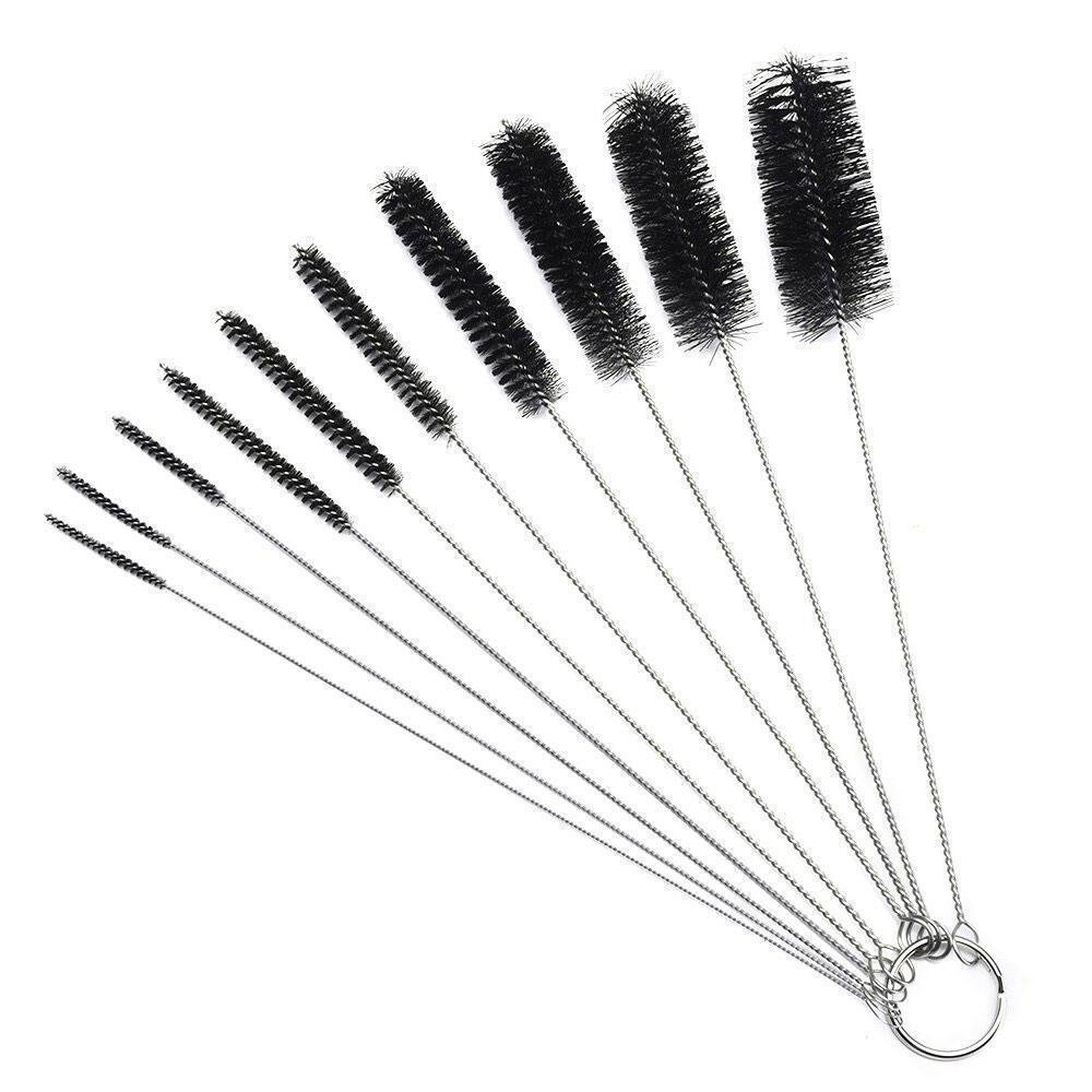 10Pc Nylon Cleaning Brush Set Test Tube Bottle Straw Washing Cleaner Bristle Ki gallery