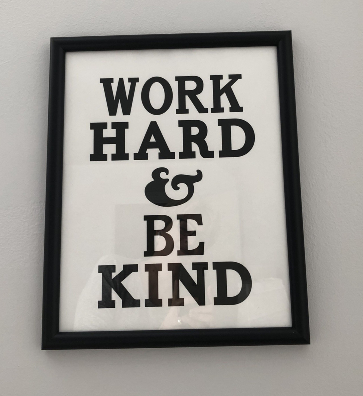 WORK HARD & BE KIND FRAMED WALL ART by CANTON BOX CO. gallery