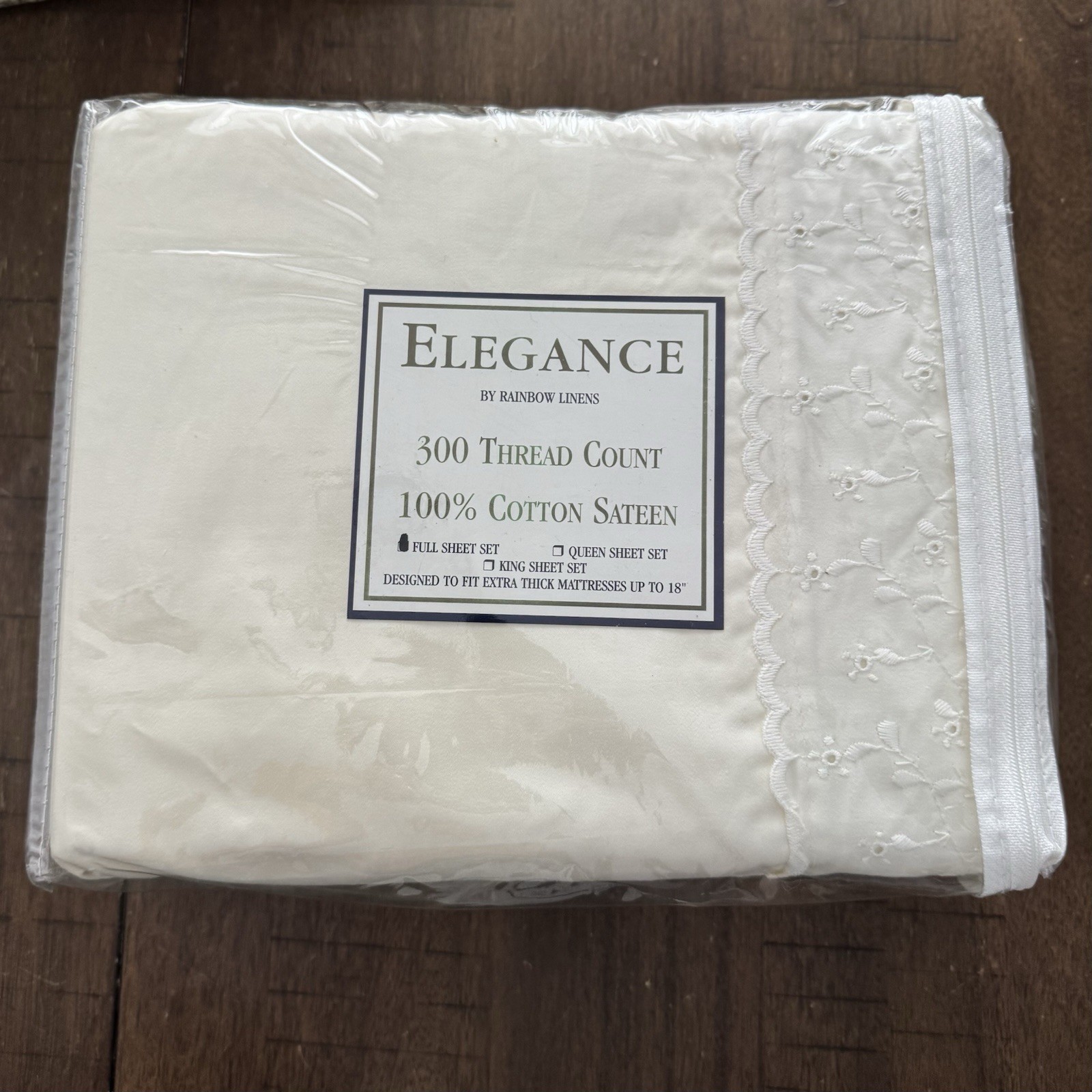 Elegance Rainbow Linens Full Size Sheet Set 18" Deep Mattress 100% Cotton Sateen gallery