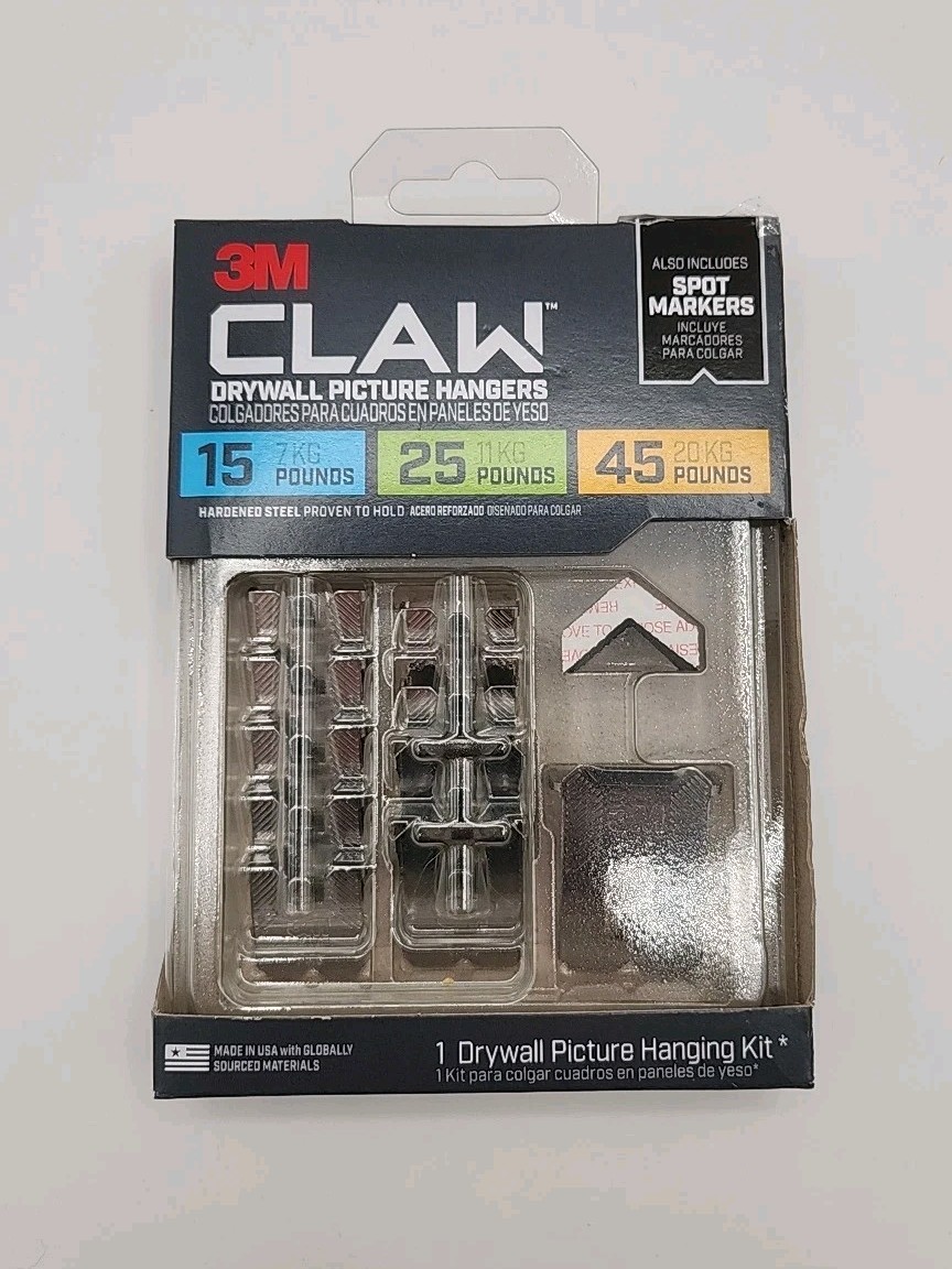 3M Claw Drywall Picture Hanging Set 45 lb 10 pc gallery