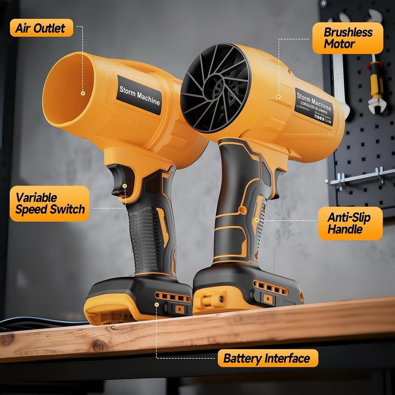 Cordless Leaf & Dust Blower Compatible with DEWALT 20V Battery – 30,000 RPM . gallery