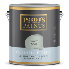 Porter’s 2L Chintz Grey Eggshell Finish Broadwall Washable Paint