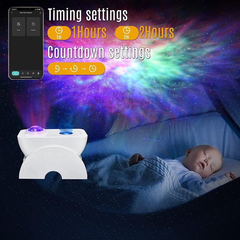 NUNET Smart Galaxy Star Projector App & Voice Controlled Night Light Nebula Sky gallery