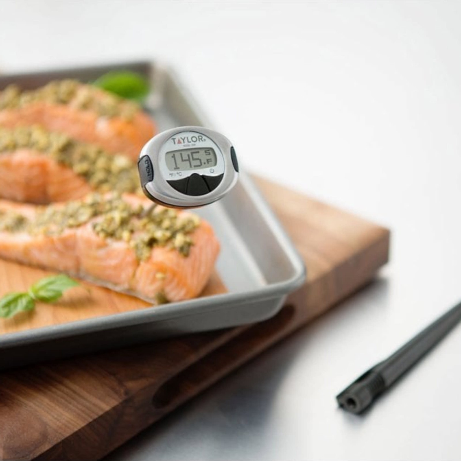 Taylor Pro Instant Read Digital Food Thermometer – Stainless Steel (Steel/Black) gallery