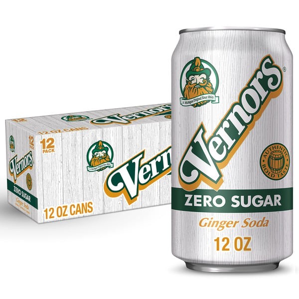Vernors Zero Sugar Ginger Soda 12 fl oz 12 pack Free Shipping!!!!!! gallery