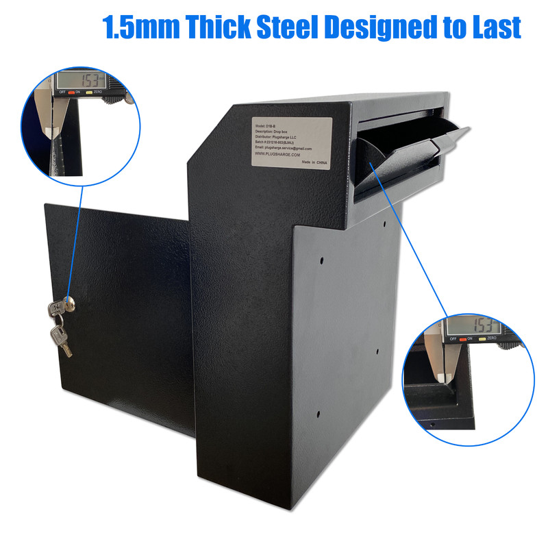 OPEN BOX Through the Door Locking Mail Drop Box, Theft Proof Payment Mailbox gallery