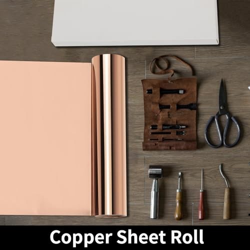 Thin Copper Sheet Roll 99.99% Pure Copper Foil for Crafts Bendable Soft Copper gallery