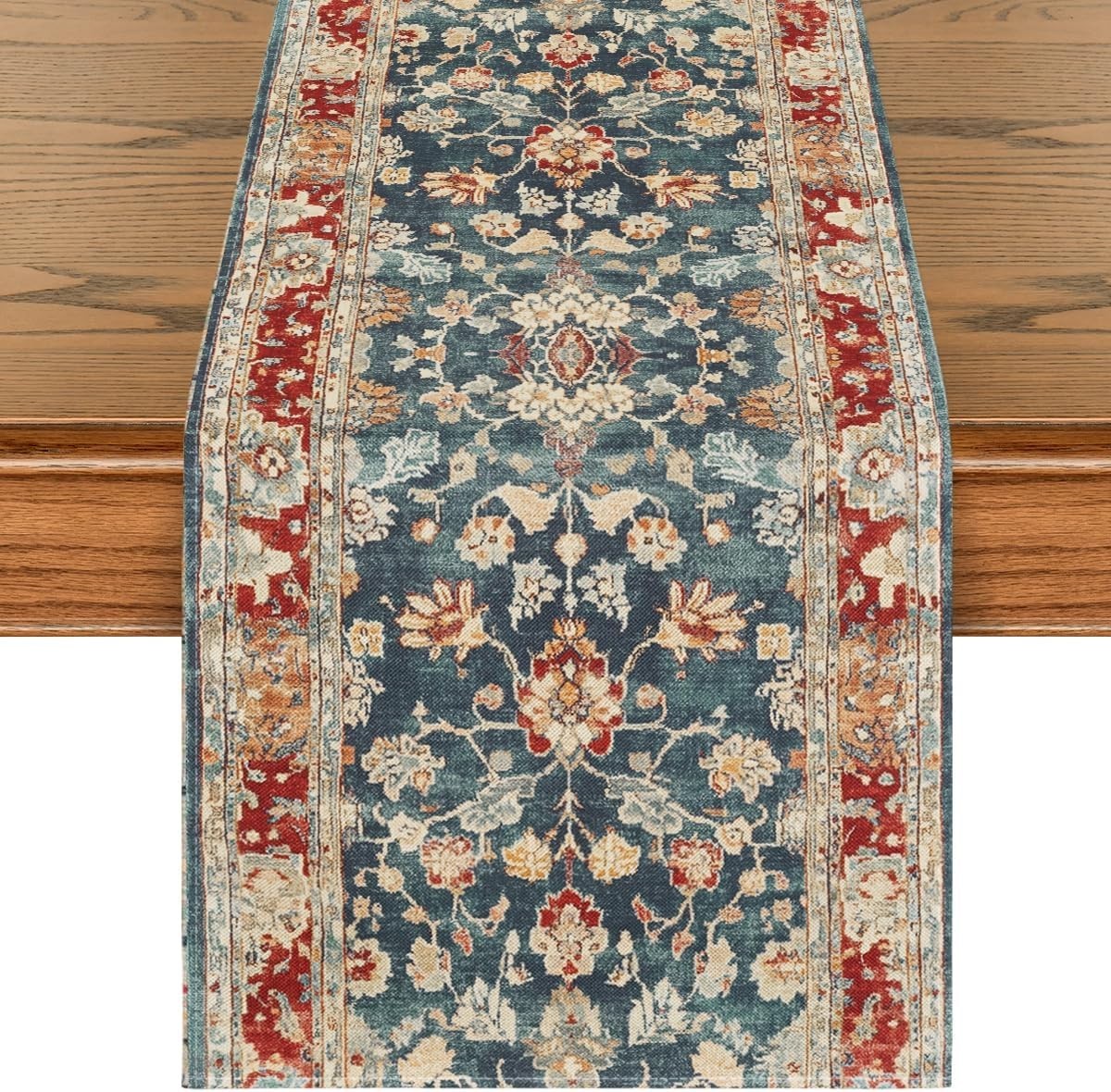 Bohemia Style Boho Table Runner, Seasonal Rustic 13" x 48", Table Runner Red gallery