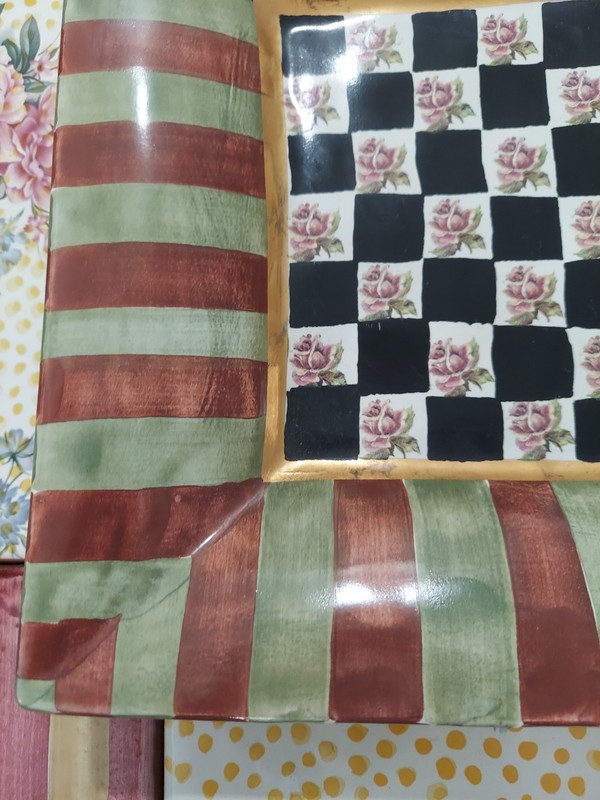 MacKenzie-Childs Torquey Palm And Devon Salad/Dessert Plate gallery