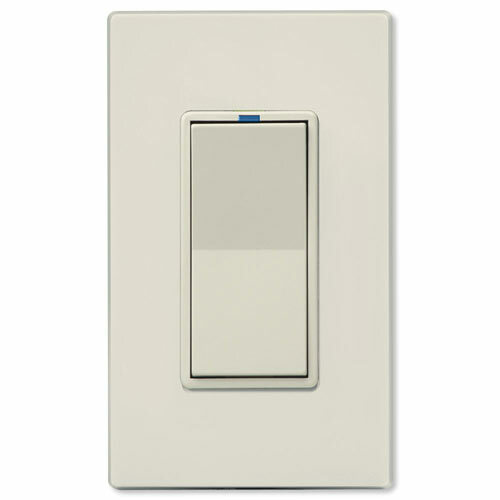 PCS PulseWorx UPB LED/CFL Dimmer Wall Switch, 600W, Light Almond (WS1DL-6-LA) gallery
