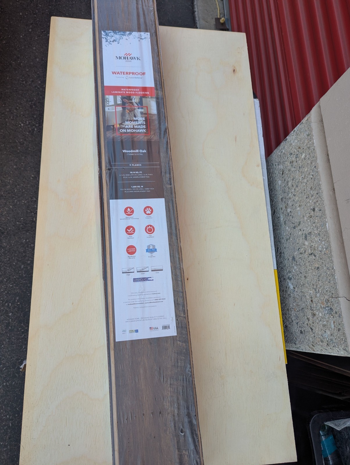 Mohawk Home Woodmill Oak Waterproof Laminate 12mm Thick Plank With 2mm Attached gallery