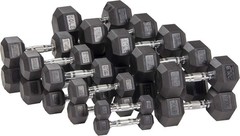 BKX Rubber Hex Dumbbells Sets