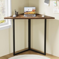 Corner Shelf, End Side Tables, Triangle Shelves with Metal Frame for Small