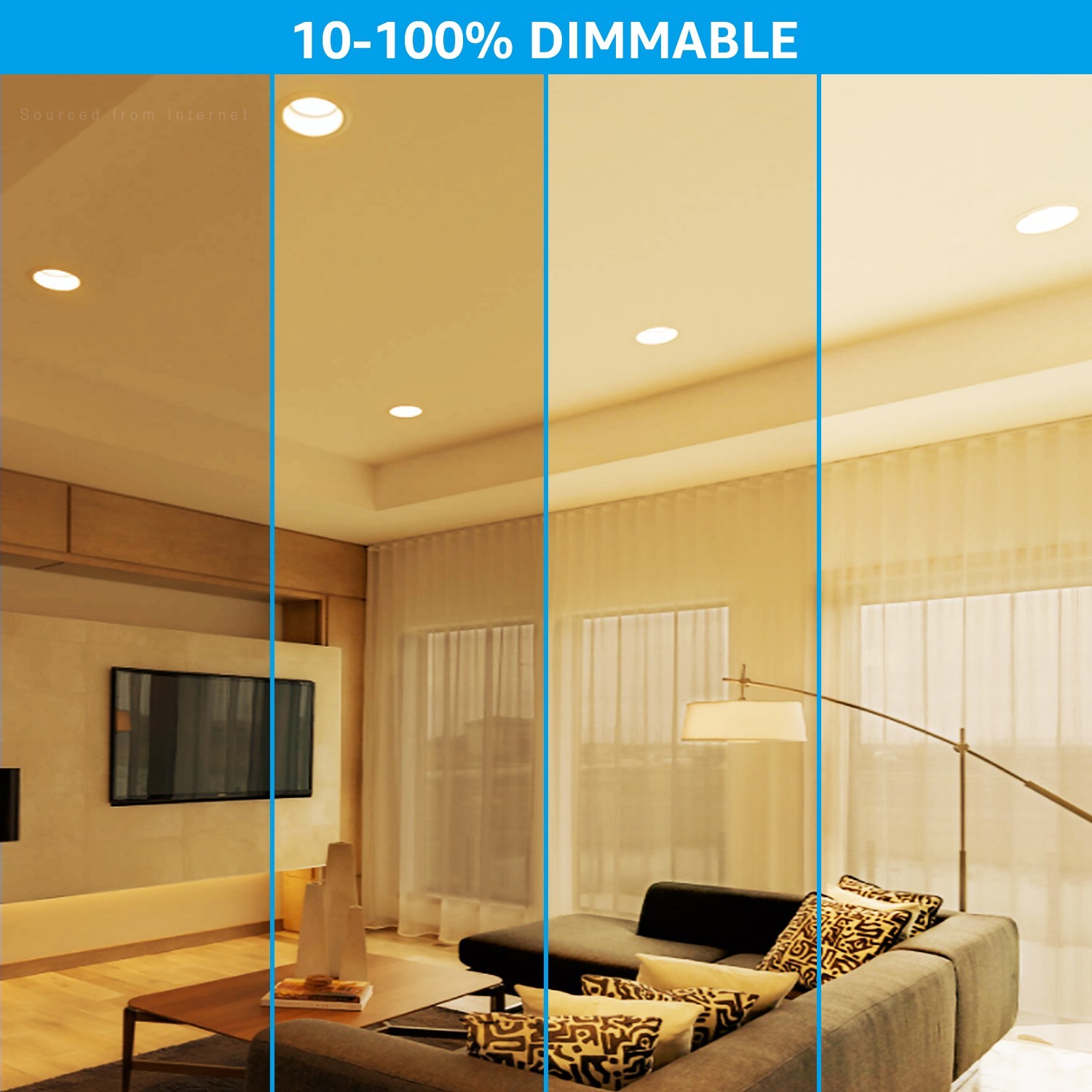 4 Pack BR40 LED Bulb, 17W=100W, Dimmable, 3000K Warm White, 1400lm Flood Light gallery